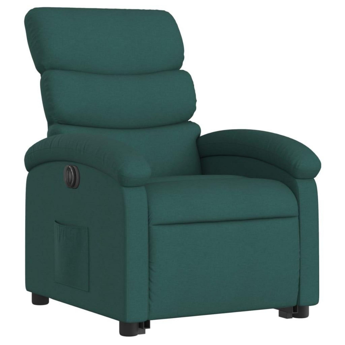 VIDAXL Fauteuil inclinable de massage electrique Vert fonce Tissu