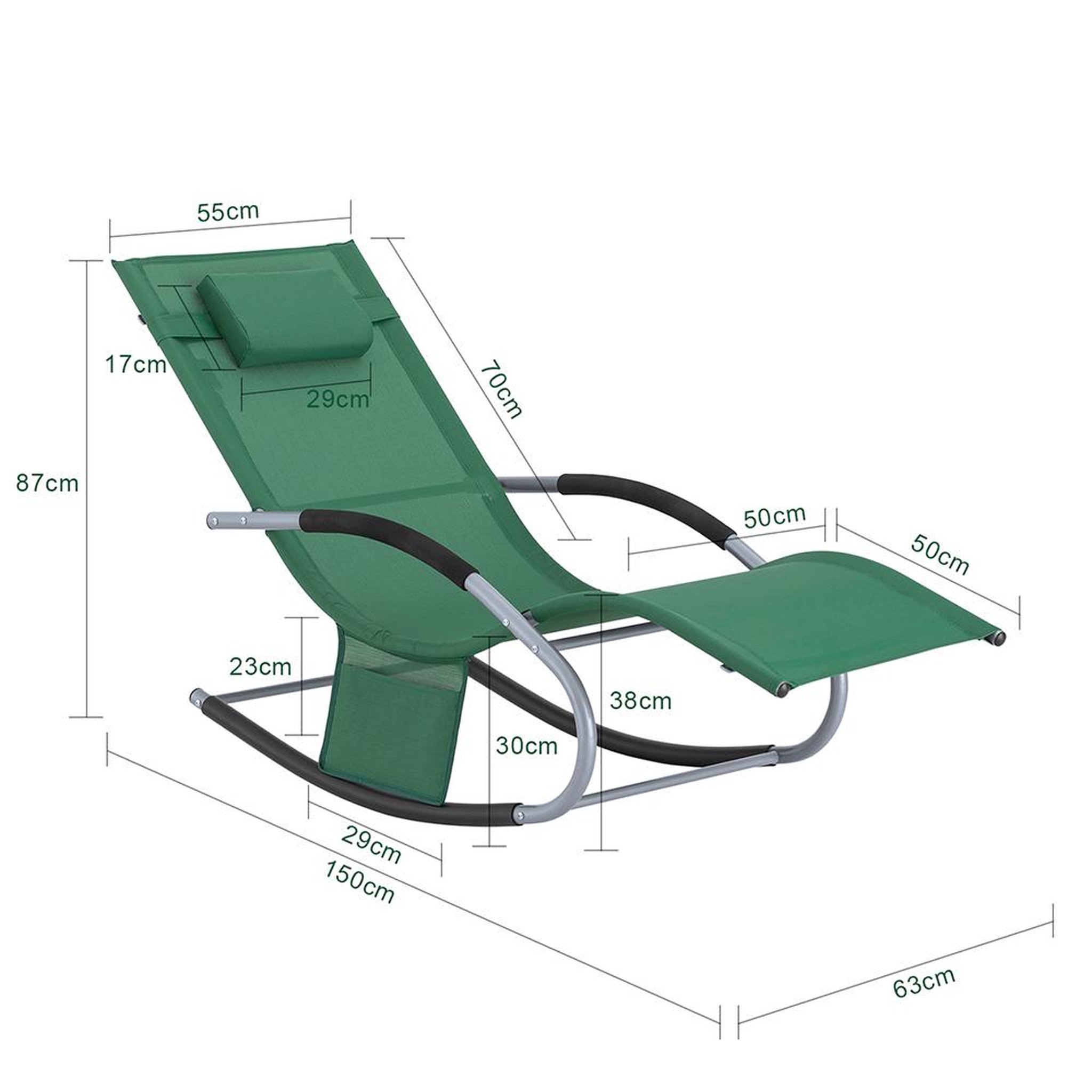 Voir la diapositive 3 : SOBUY SoBuy - Fauteuil À Bascule De Jardin pliable - Moderne - OGS28