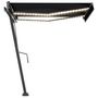 Voir la diapositive 3 : VIDAXL Auvent manuel retractable avec LED 300x250 cm Anthracite