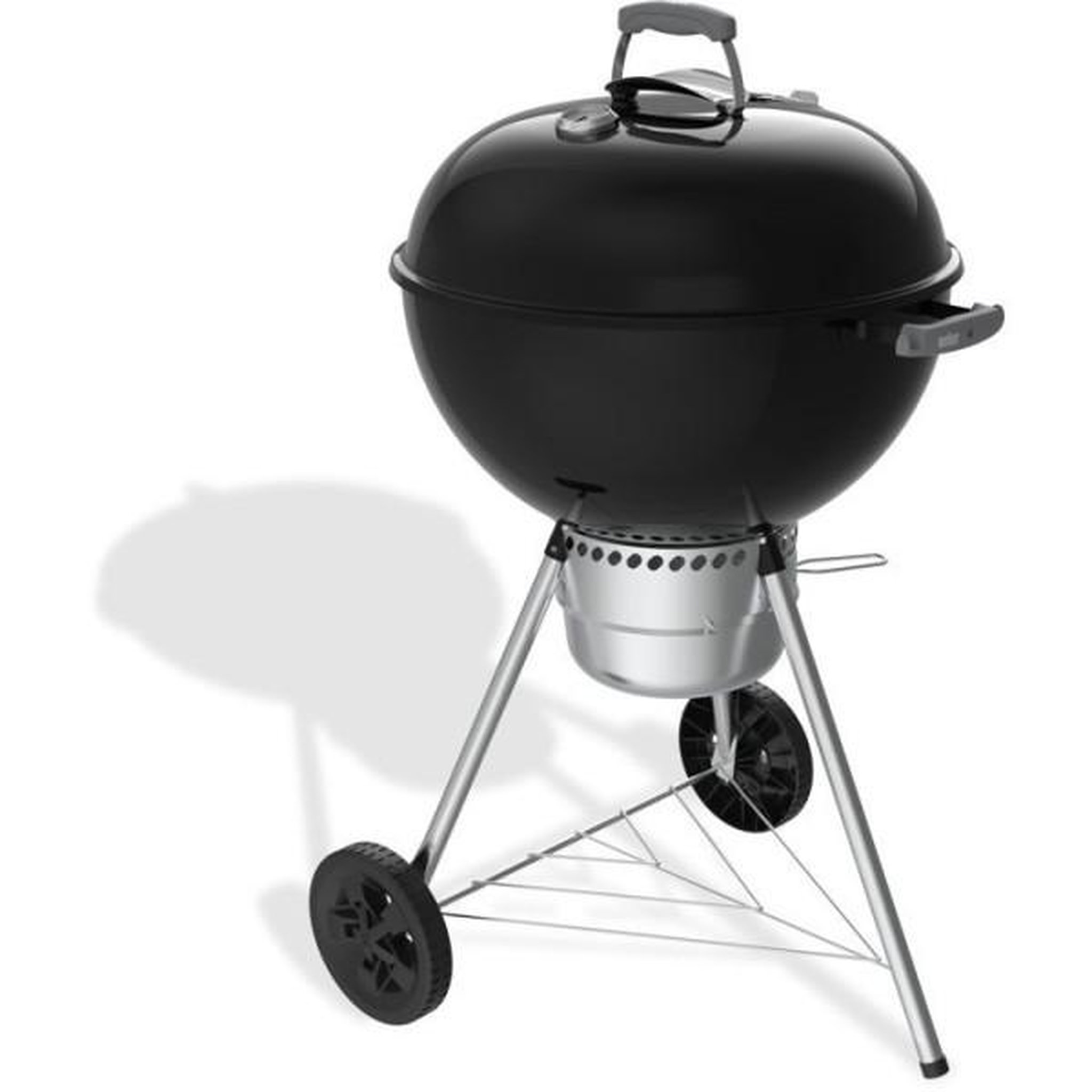 Voir la diapositive 2 : AAAAA Barbecue a charbon - Weber - Original Kettle E-5730 - Ø57 cm - Thermometre intégré - Clapet d'aération - 9 couverts - Noir