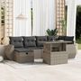 Voir la diapositive 1 : VIDAXL Salon de jardin avec coussins 7 pcs gris clair resine tressee