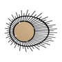 Voir la diapositive 2 : Paris Prix Miroir Mural Design en Rotin  Aina  58cm Noir