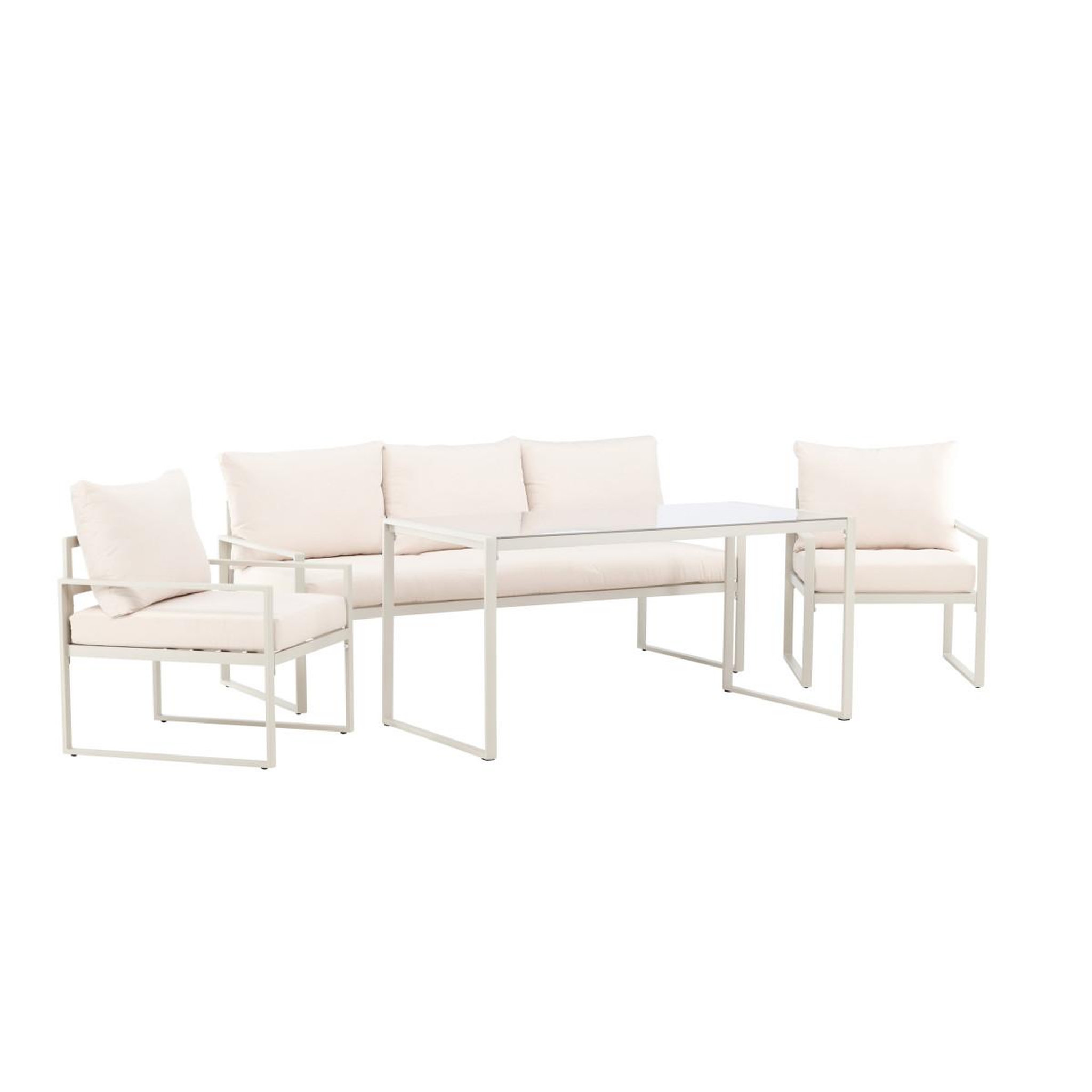 Voir la diapositive 3 : Paris Prix Salon de jardin 5 places  catania  179cm beige