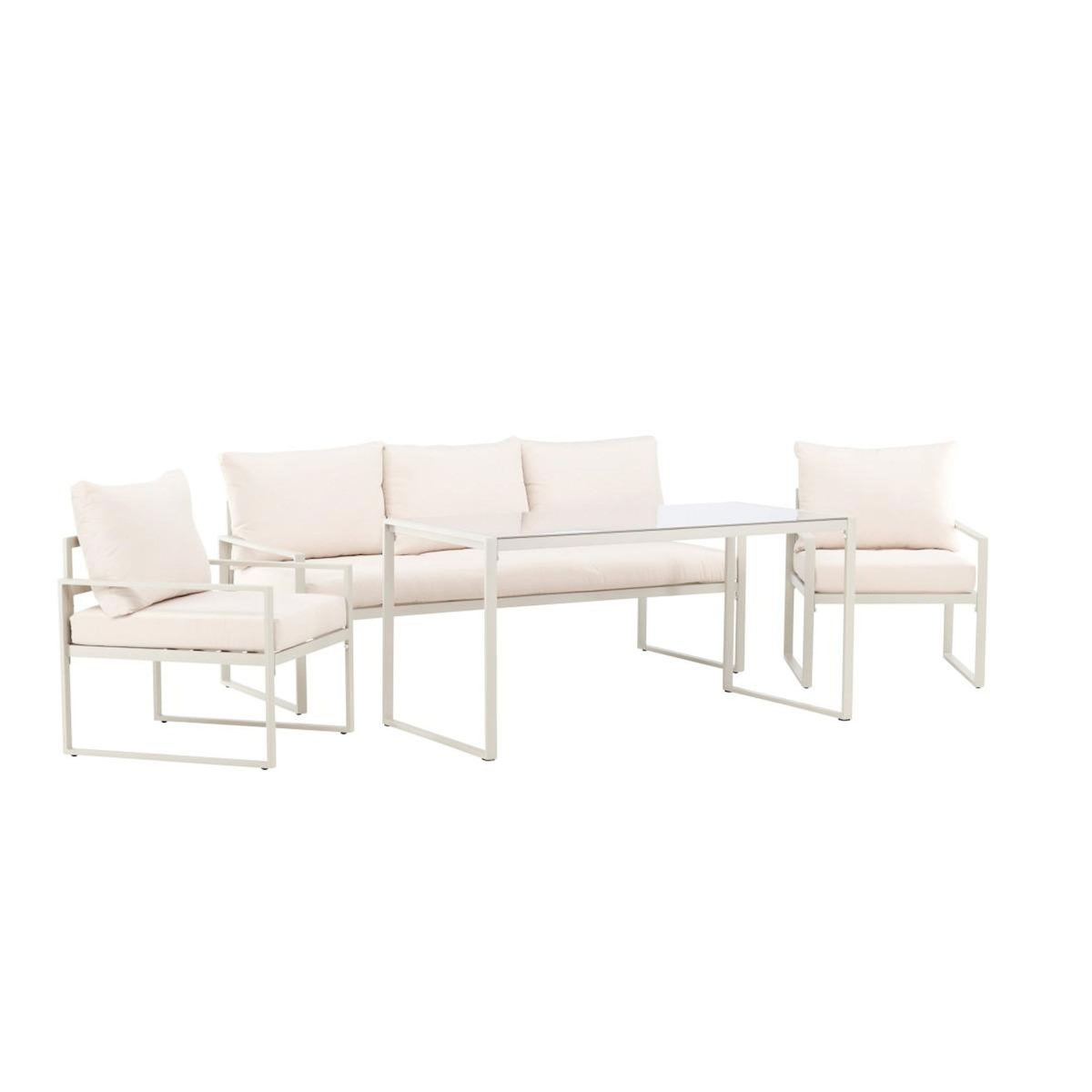Paris Prix Salon de Jardin 5 Places  Catania  179cm Beige