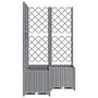 Voir la diapositive 5 : VIDAXL Jardiniere avec treillis Gris clair 80x80x136 cm PP