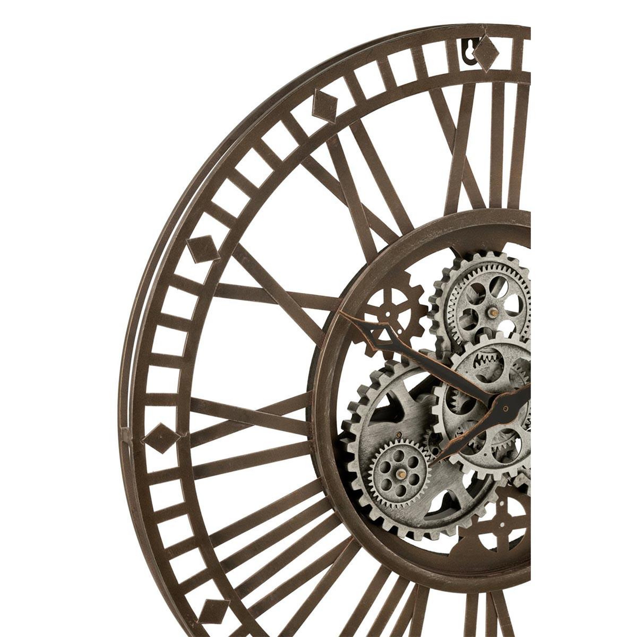 Voir la diapositive 3 : J-LINE Horloge Murale Design  Chiffres Romains  60cm Gris