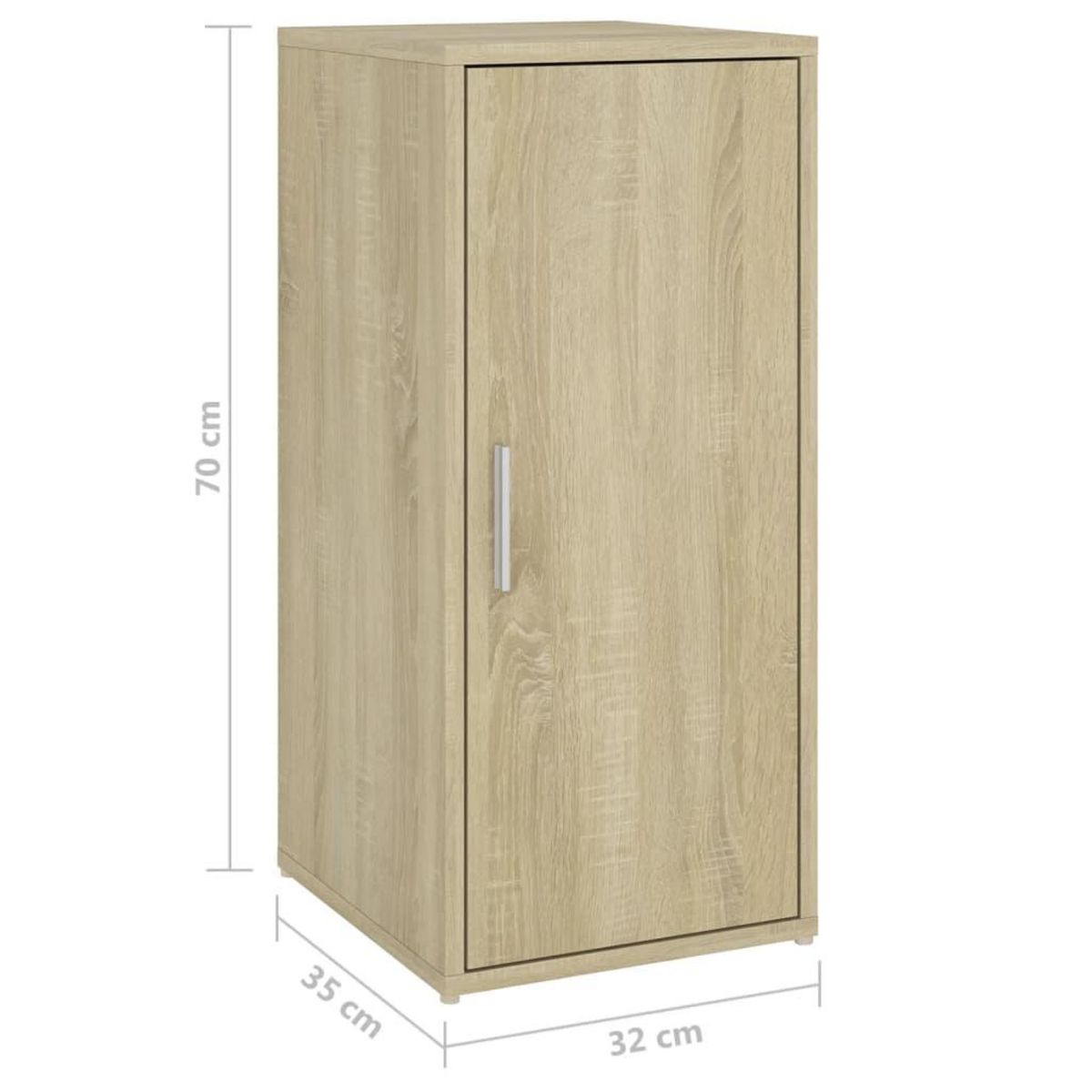 VIDAXL Armoire a chaussures Chene sonoma 32x35x70 cm Agglomere