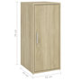 Voir la diapositive 6 : VIDAXL Armoire a chaussures Chene sonoma 32x35x70 cm Agglomere