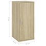 Voir la diapositive 6 : VIDAXL Armoire a chaussures Chene sonoma 32x35x70 cm Agglomere