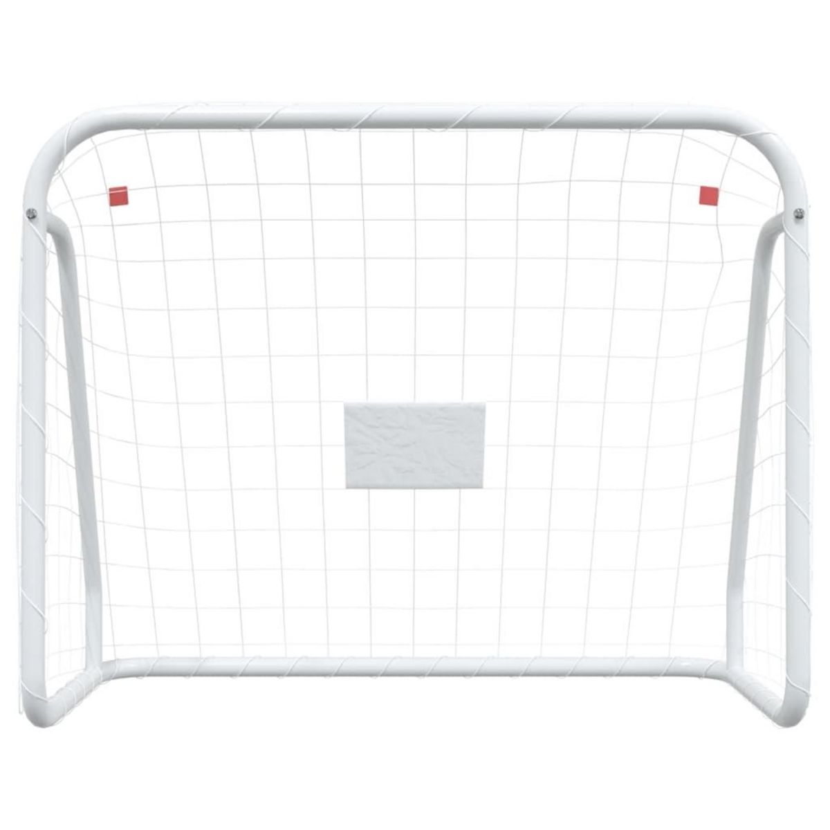 VIDAXL But de football et filet blanc 125x96x60 cm acier et polyester