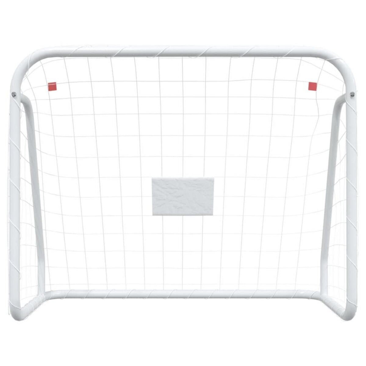 VIDAXL But de football et filet blanc 125x96x60 cm acier et polyester