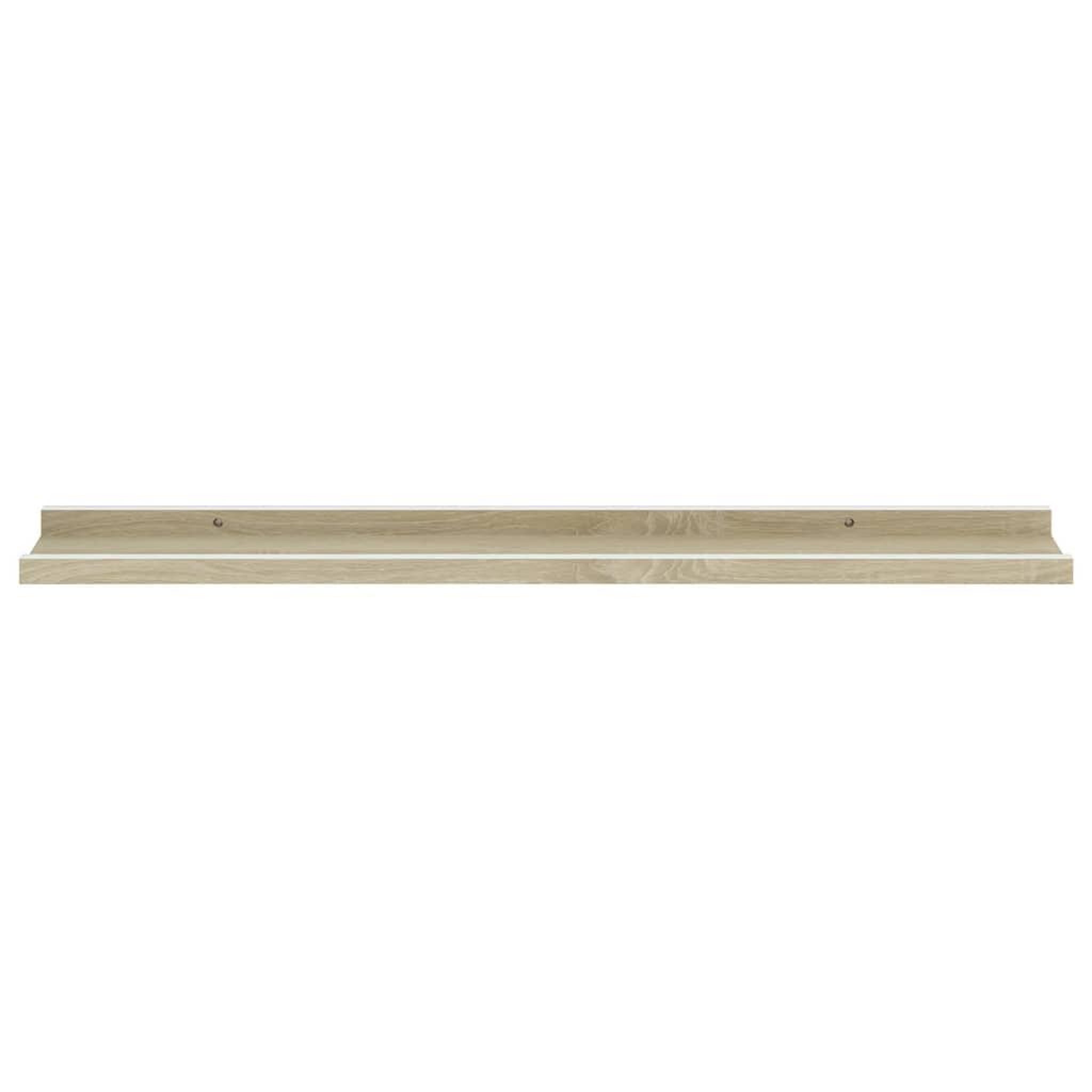 Voir la diapositive 5 : VIDAXL Etageres murales 4 pcs blanc et chene sonoma 80x9x3 cm