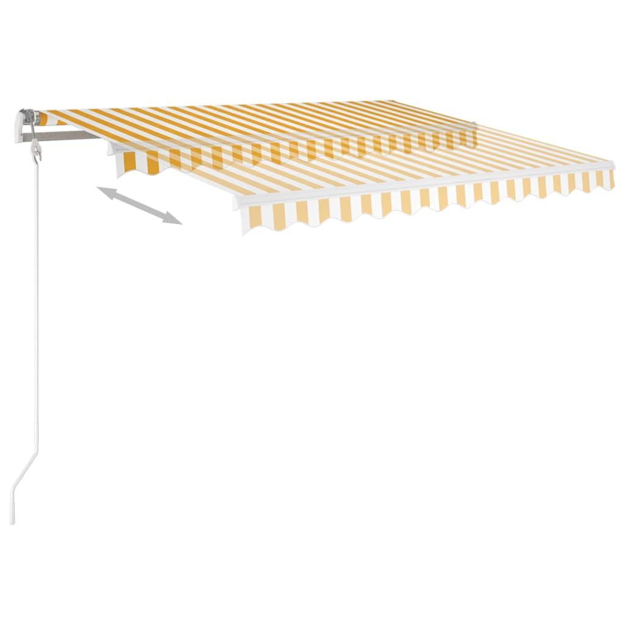 Voir la diapositive 3 : VIDAXL Auvent automatique capteur de vent et LED 300x250cm Jaune/blanc