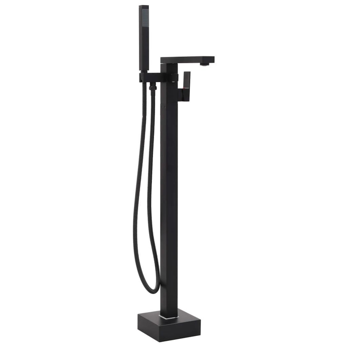 VIDAXL Robinet de baignoire sur pied Noir Acier inoxydable 90 cm