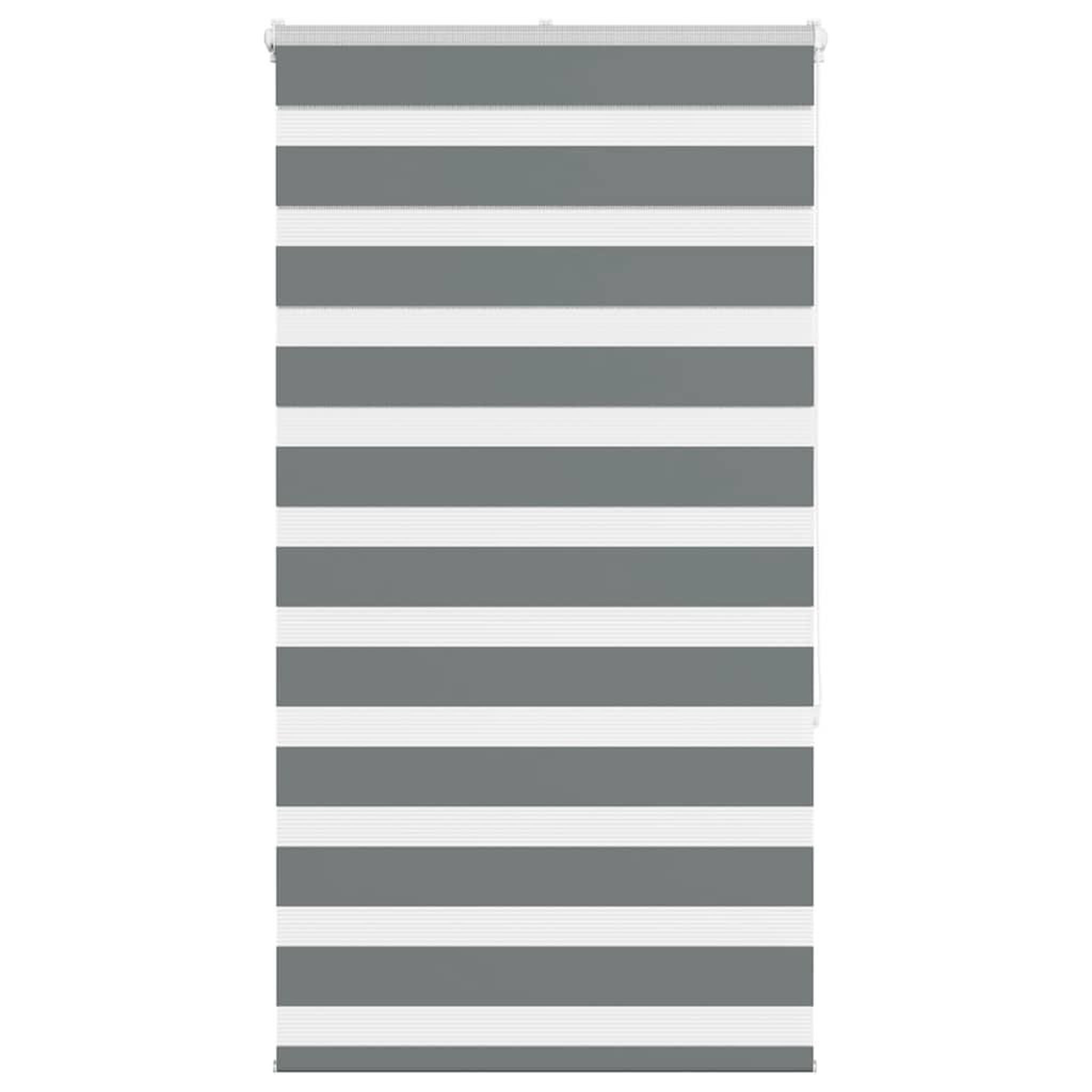 VIDAXL Store zebre gris fonce largeur du tissu 50,9 cm polyester