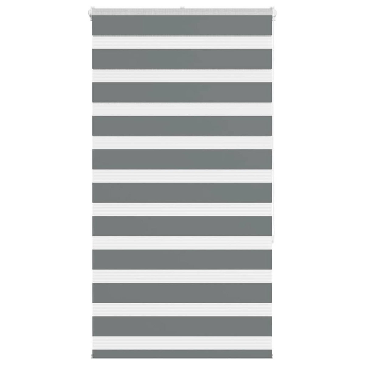 VIDAXL Store zebre gris fonce largeur du tissu 50,9 cm polyester