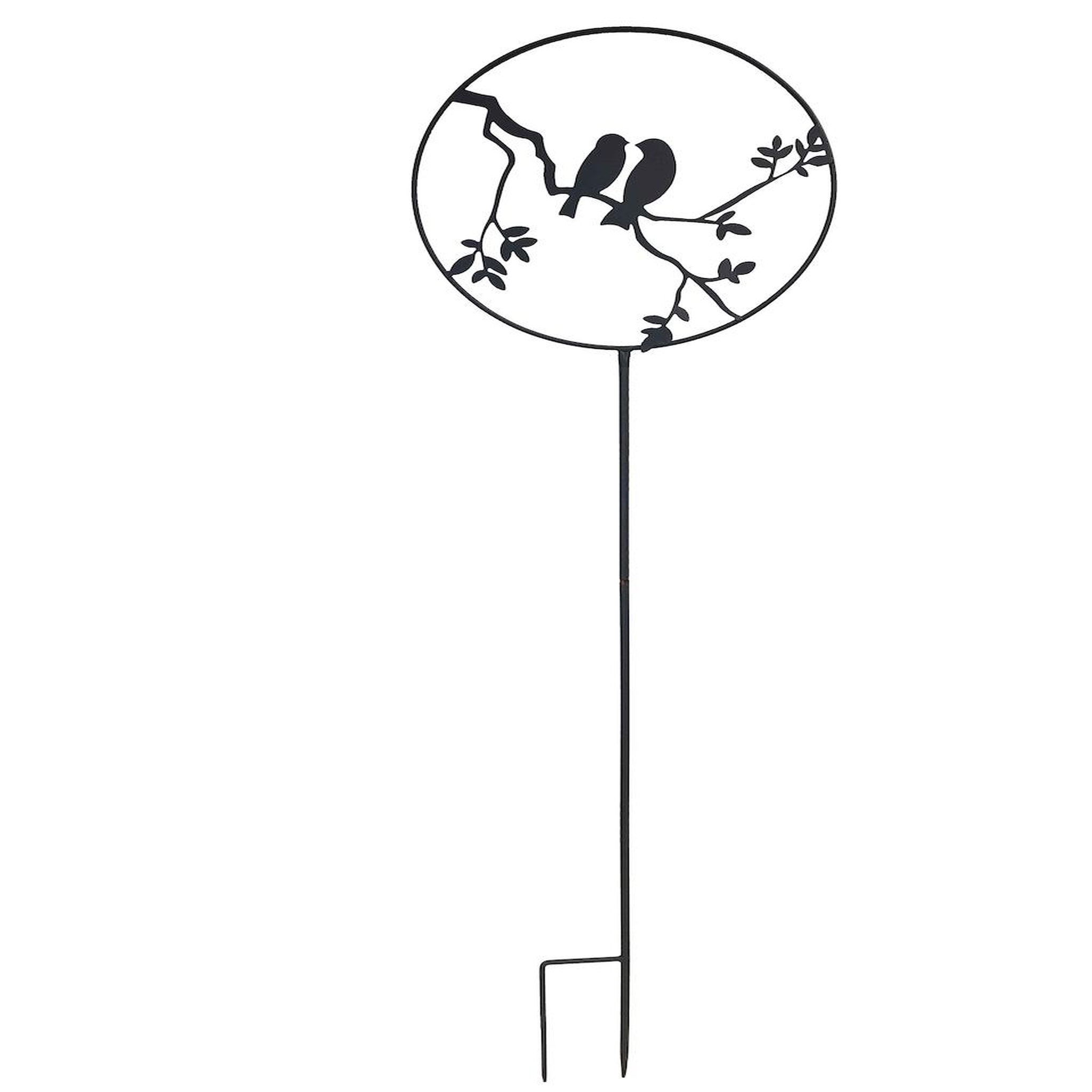 CENTRALE BRICO Déco de jardin à piquer en forme d'oiseaux - 35x122,5cm - Anthracite