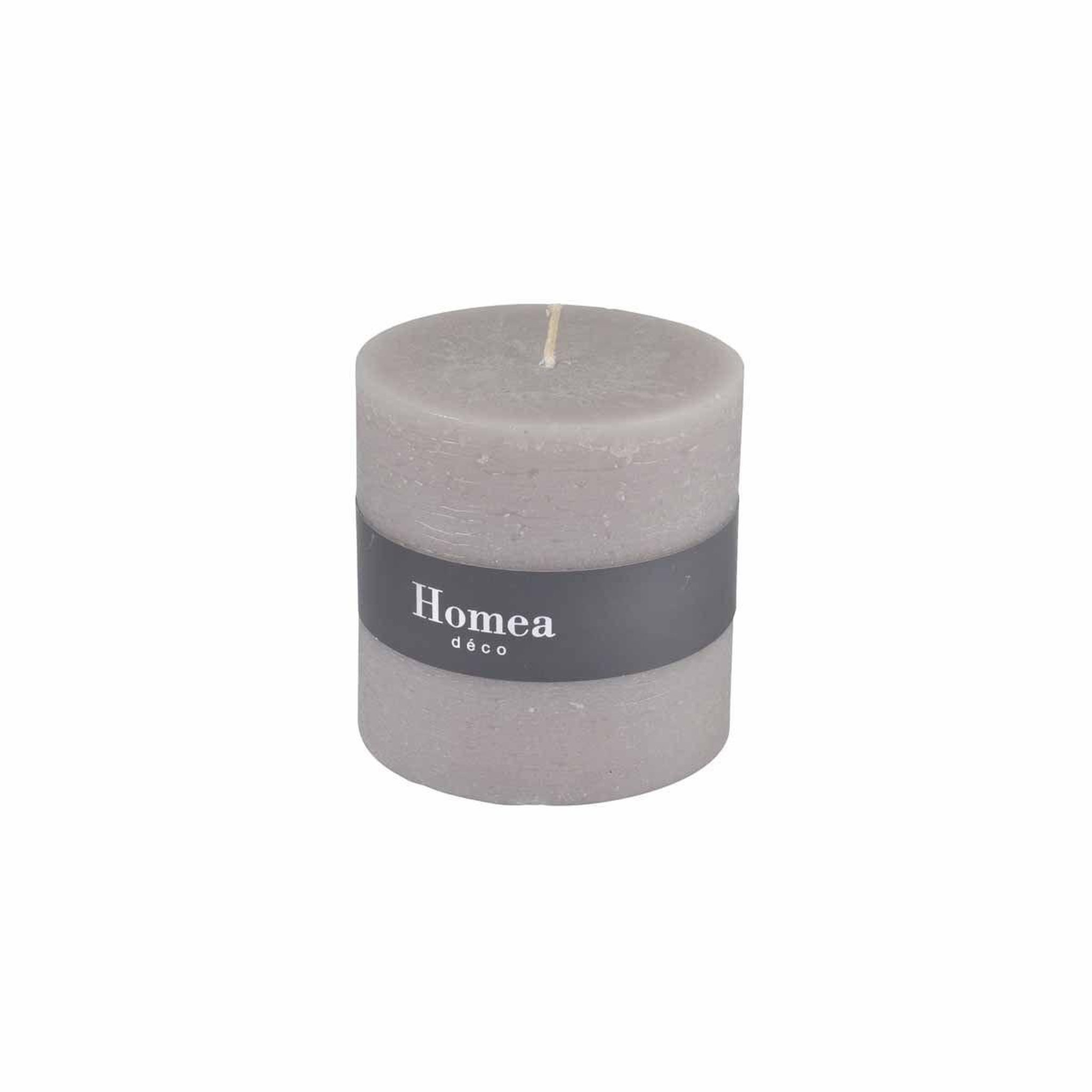 Voir la diapositive 2 : HOMEA Bougie Déco Pilier  Rustique  7cm Lin