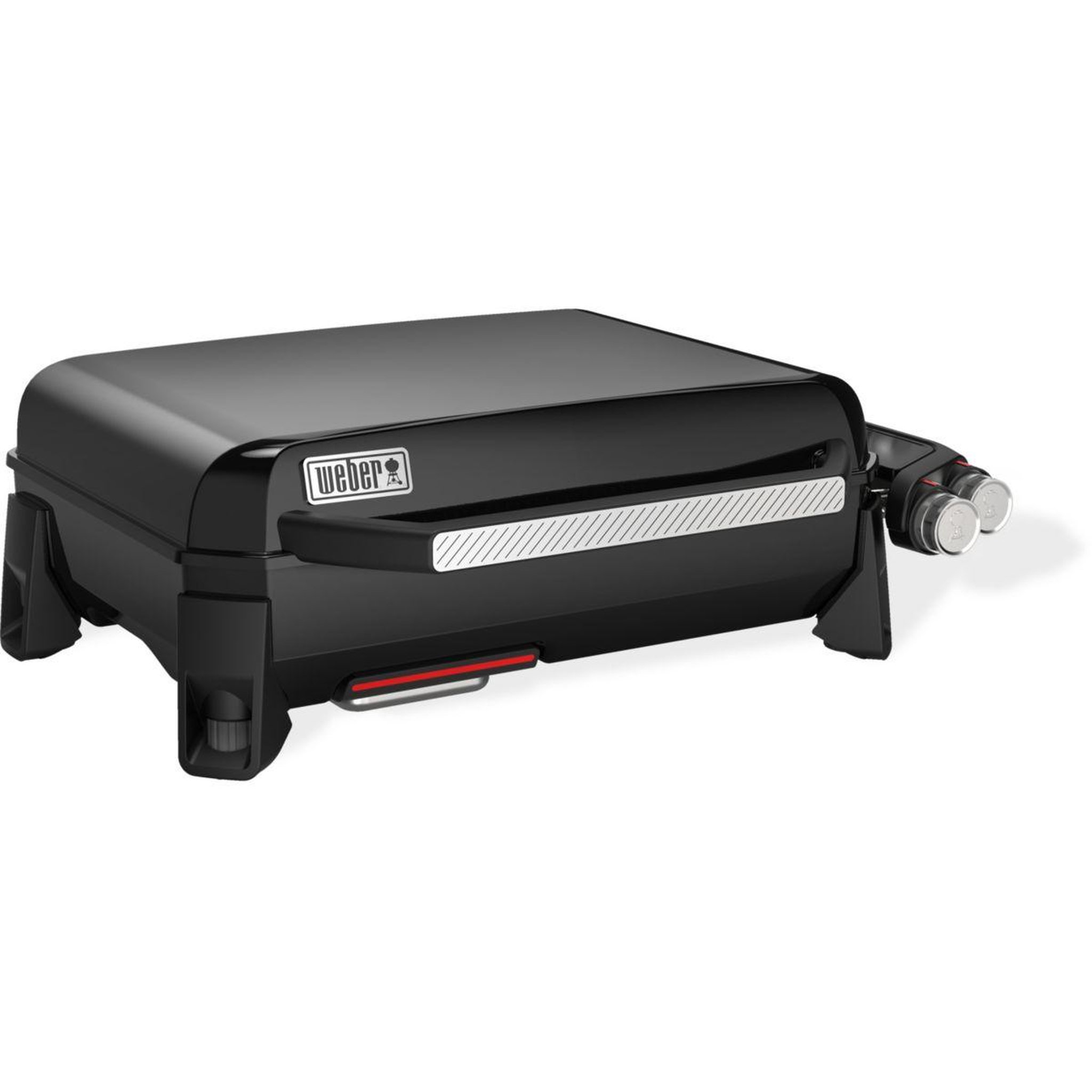 Voir la diapositive 2 : Weber Plancha gaz black 2 brûleurs à poser,  56x41 cm