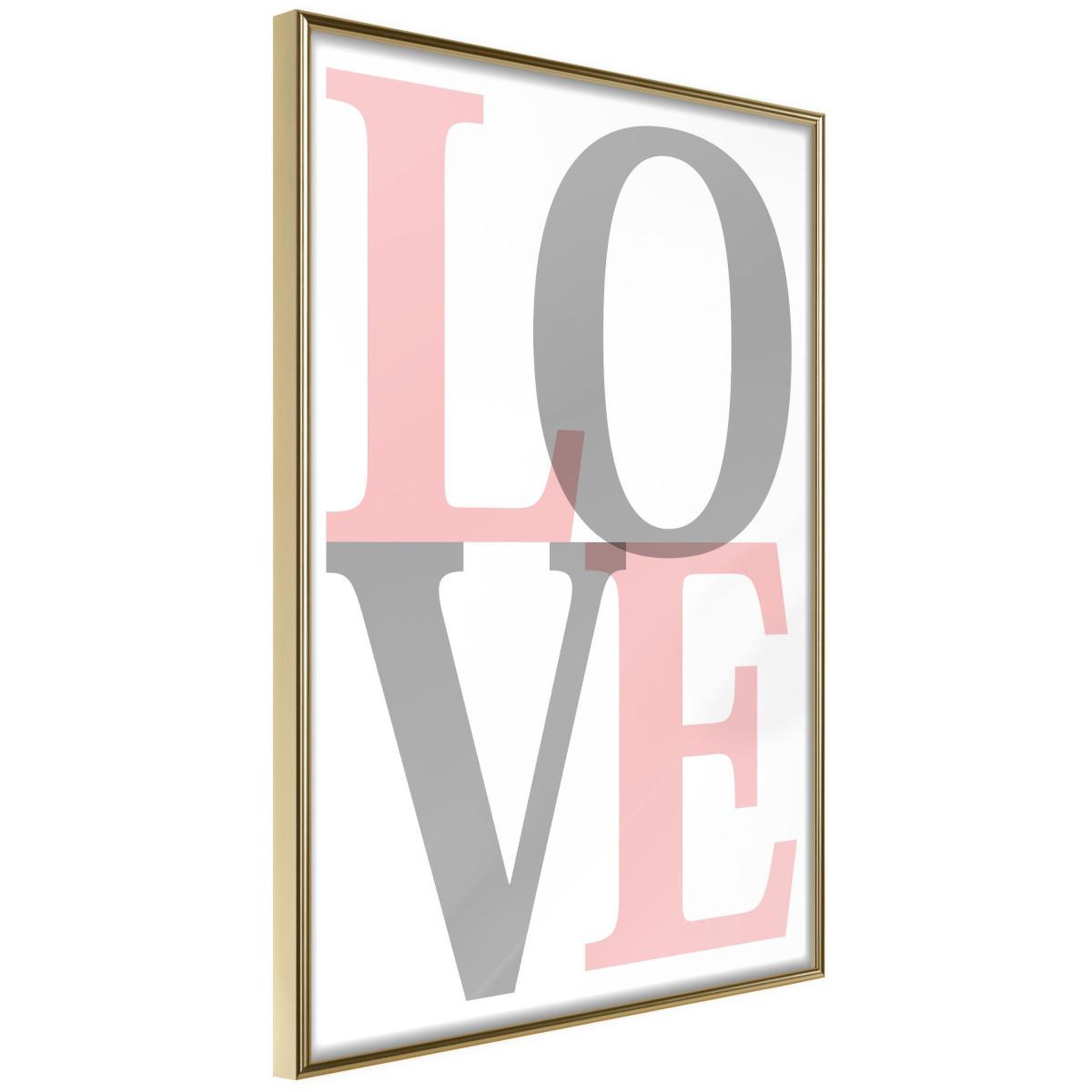 Voir la diapositive 1 : Paris Prix Affiche Murale Encadrée  Grey-Pink Love