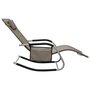 VIDAXL Chaise longue Textilene Taupe et gris