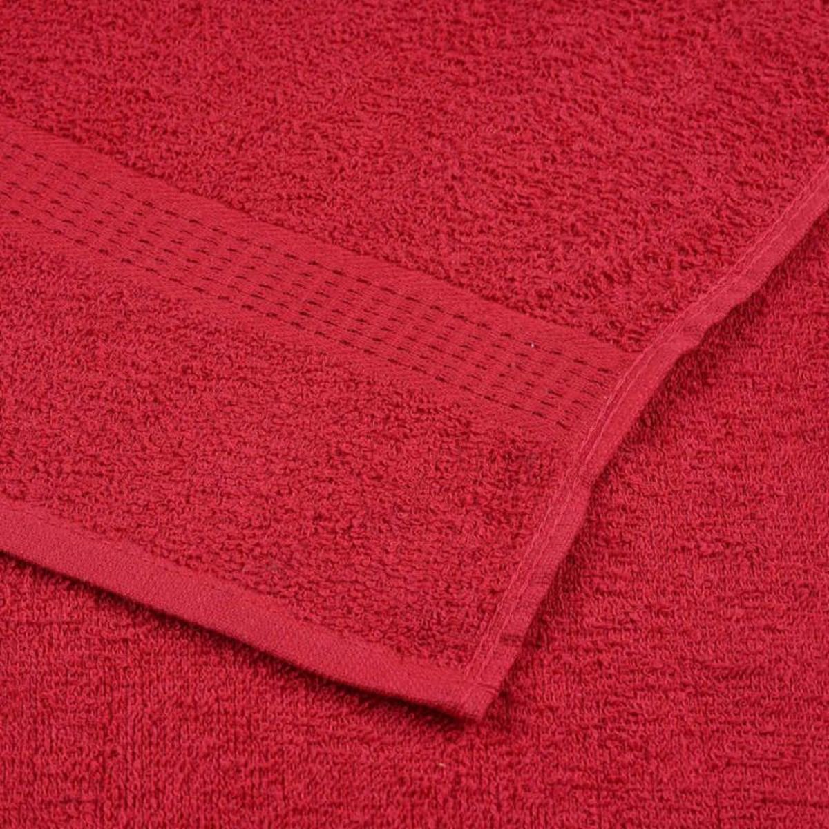 VIDAXL Serviettes de sauna 10 pcs rouge 80x200 cm 360 g m² 100% coton