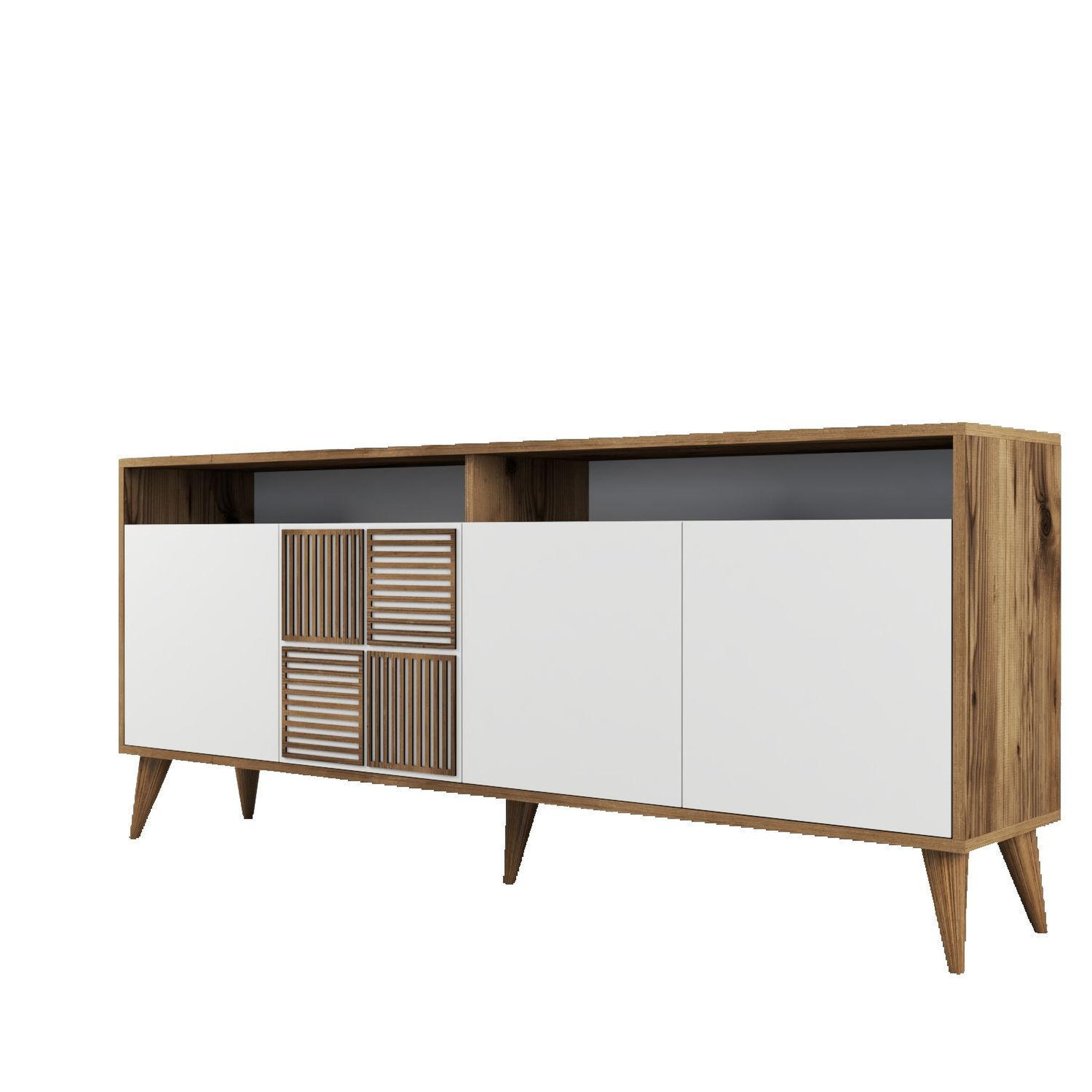Habitat et Jardin Buffet en bois  Milan  - 180 x 35 x 78 cm - Blanc