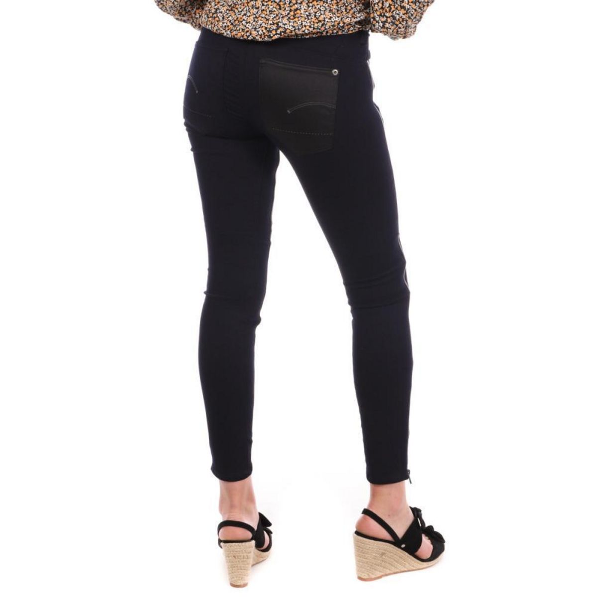 G-Star Raw Jean Skinny Bleu Foncé/Noir Femme G-Star Custom Trason - W24