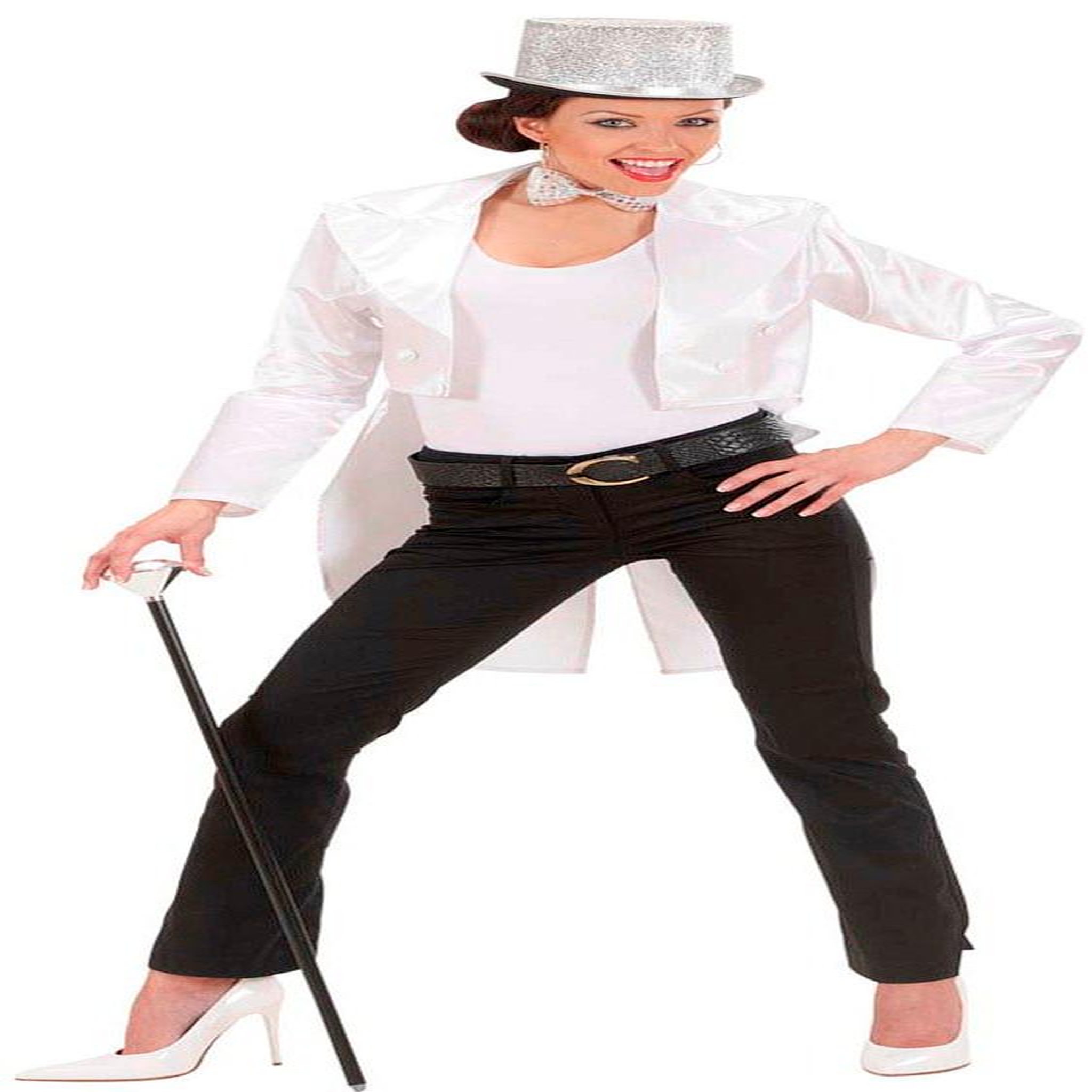 Voir la diapositive 2 : WIDMANN Veste Queue de Pie Femme Blanc - S
