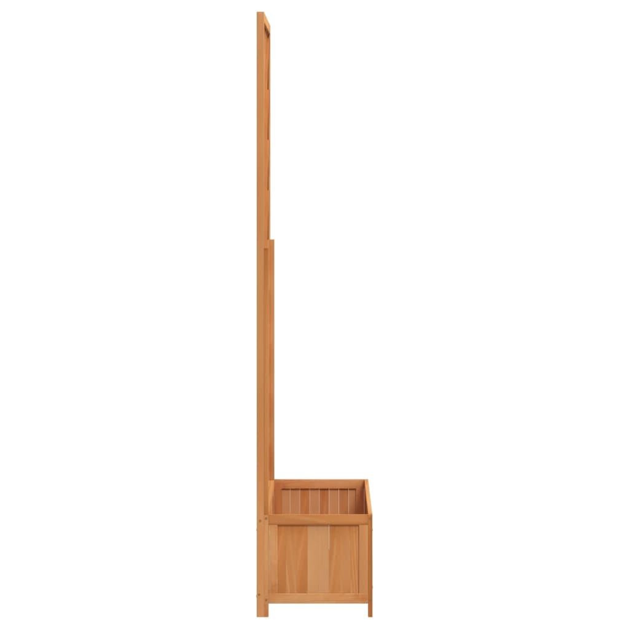 Voir la diapositive 5 : VIDAXL Jardiniere avec treillis marron bois massif de sapin