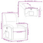 Voir la diapositive 6 : VIDAXL Fauteuil de massage inclinable electrique Taupe Tissu