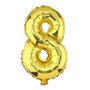  Ballon helium XXL 80 cm chiffre 8 dore or jaune numero anniversaire
