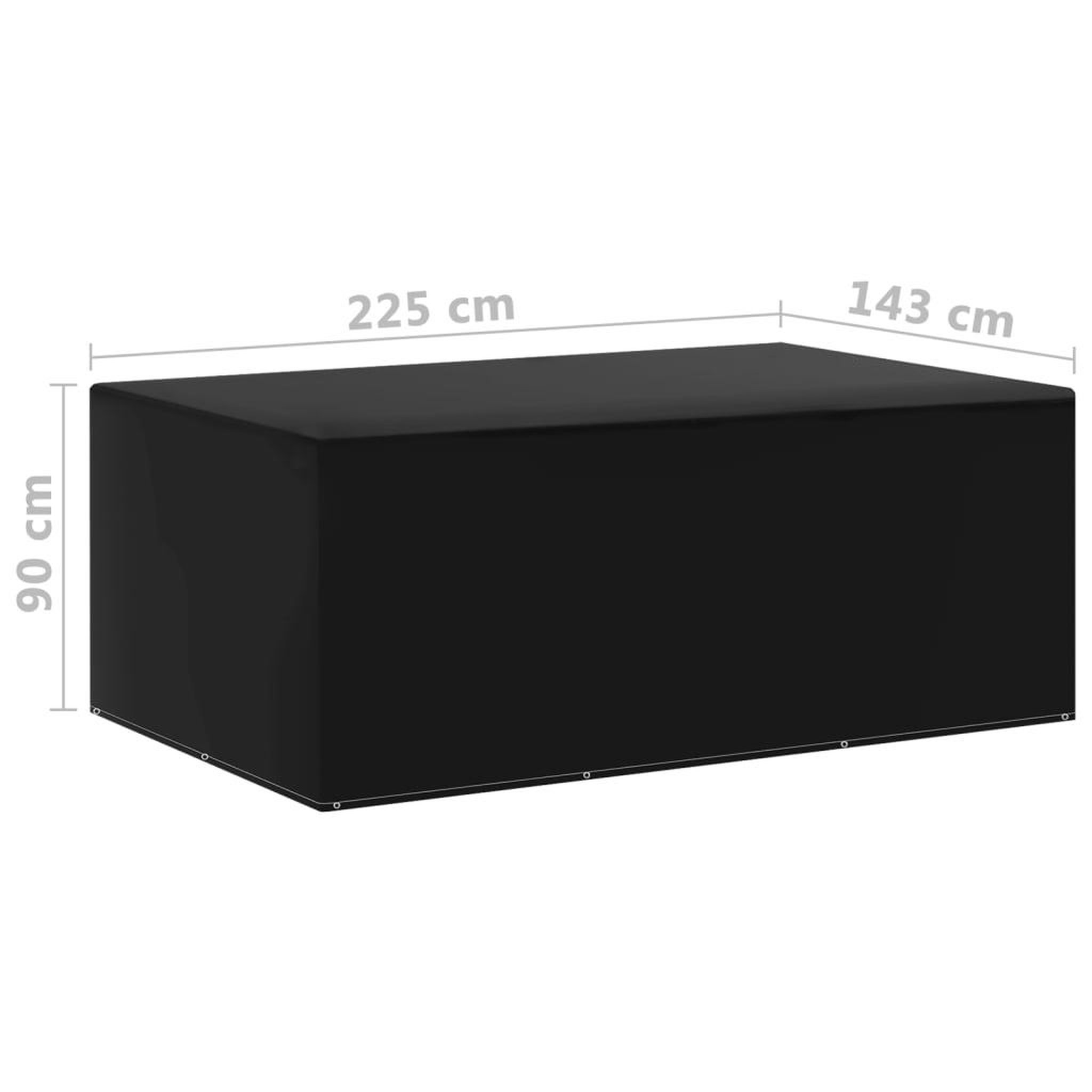 Voir la diapositive 6 : VIDAXL Housses de salon de jardin 2 pcs 7 œillets 225x143x90 cm