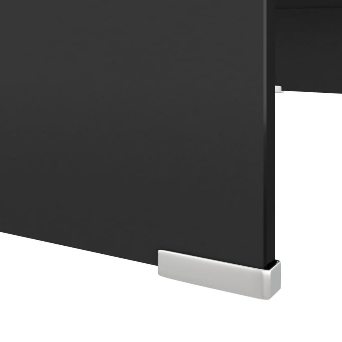 VIDAXL Meuble TV/support pour moniteur 70x30x13 cm verre noir