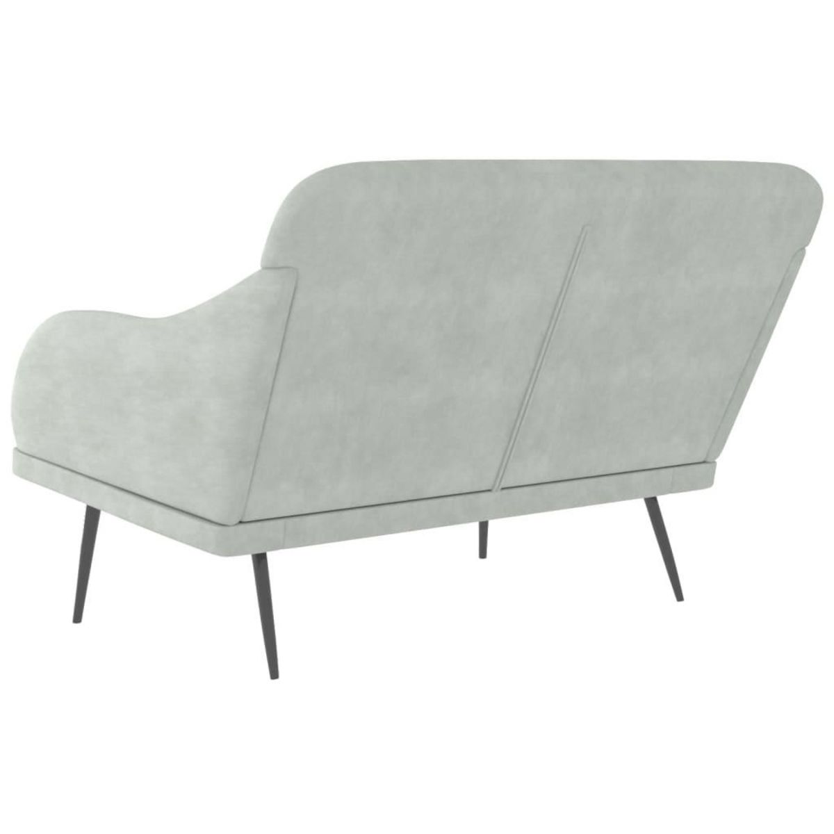 VIDAXL Banc Gris clair 110x76x80 cm Velours