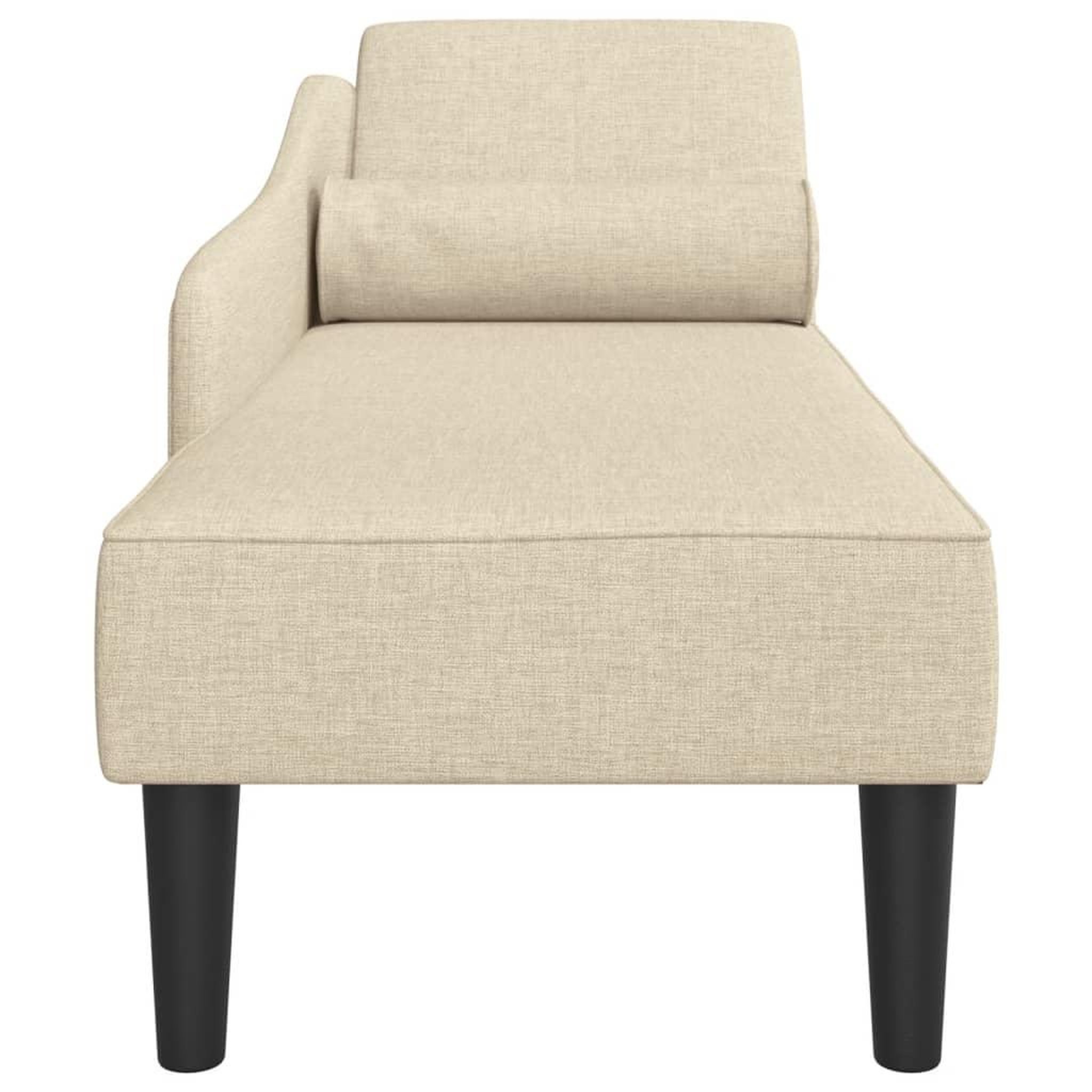 Voir la diapositive 4 : VIDAXL Chaise longue avec coussins creme tissu