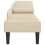 Voir la diapositive 4 : VIDAXL Chaise longue avec coussins creme tissu