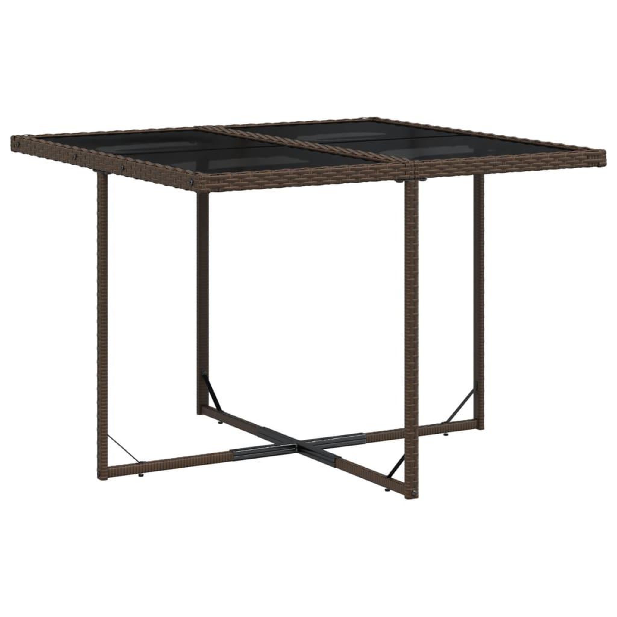 Voir la diapositive 4 : VIDAXL Ensemble a manger de jardin 5 pcs et coussins marron poly rotin