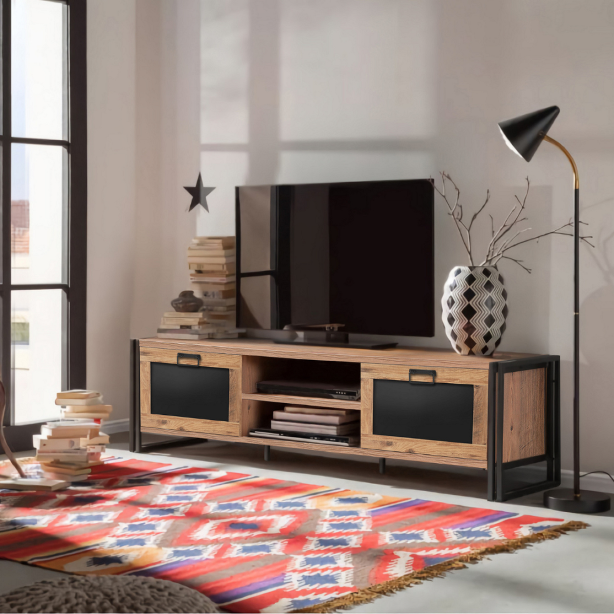 CONCEPT USINE Meuble TV industriel 180 cm SYN