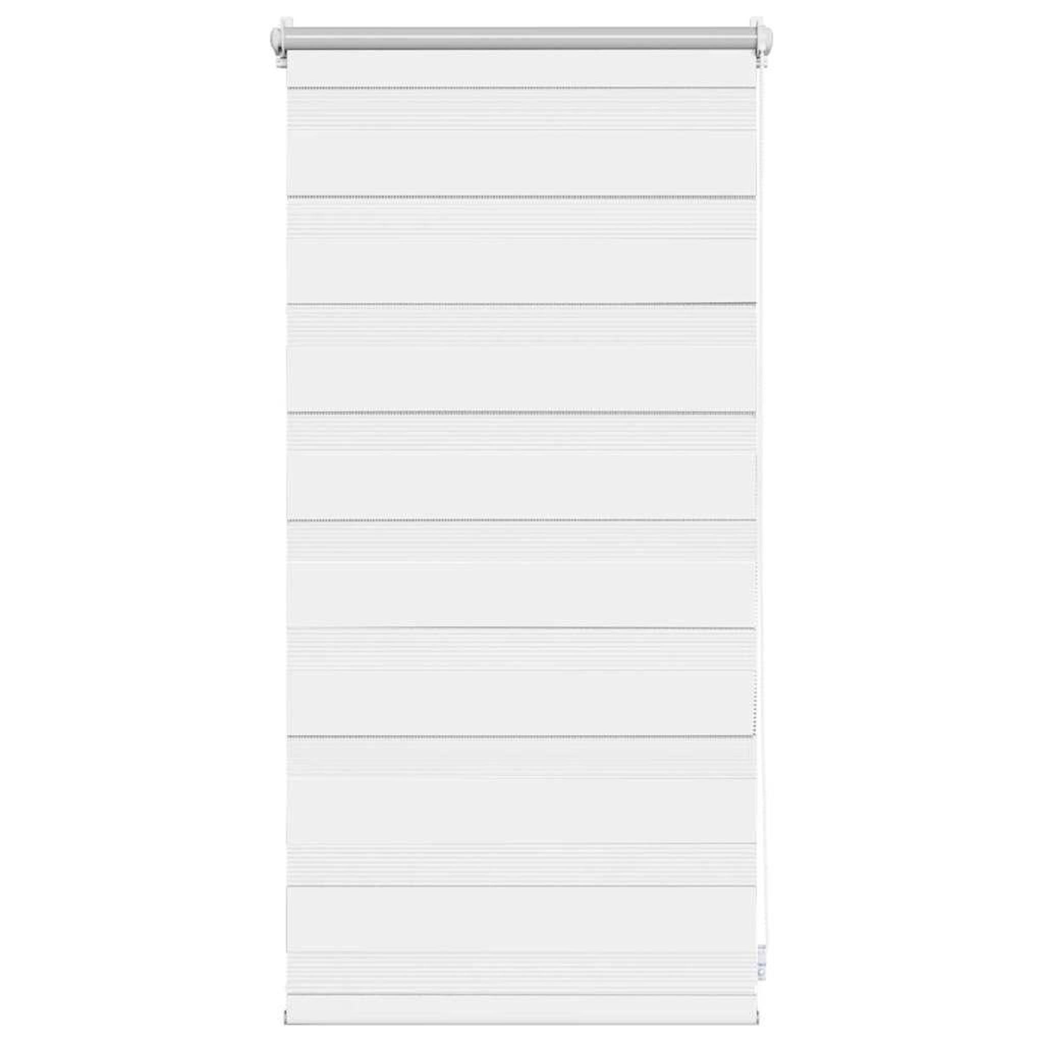 VIDAXL Store venitien zebre 40,9 x 100 cm, largeur du tissu 36,7 cm, blanc