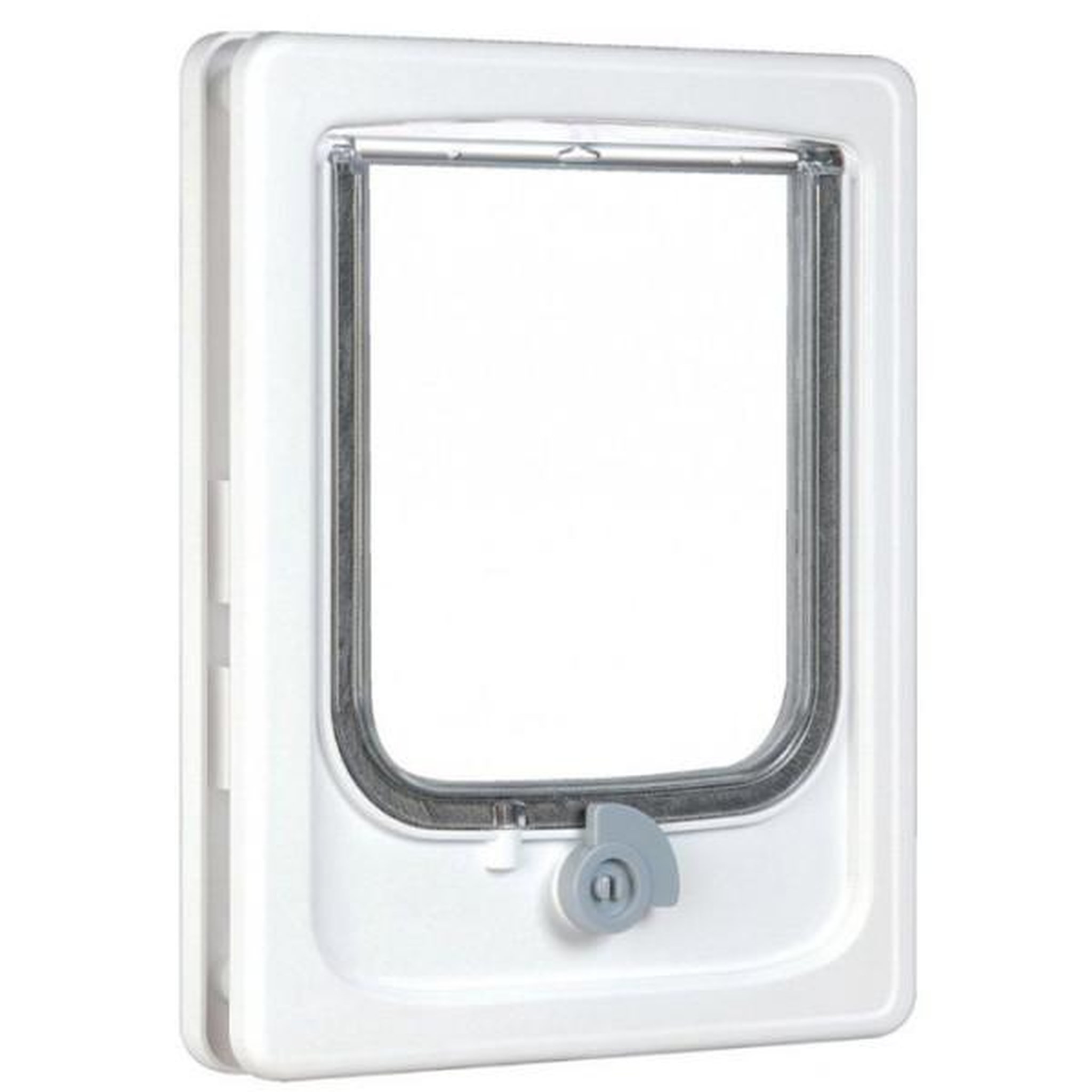 Zolux Chatiere 4 positions pour gros chat et petit chien - zolux - l24 x h32,5 cm - pour porte bois, pvc, métal - catwalk - blanc