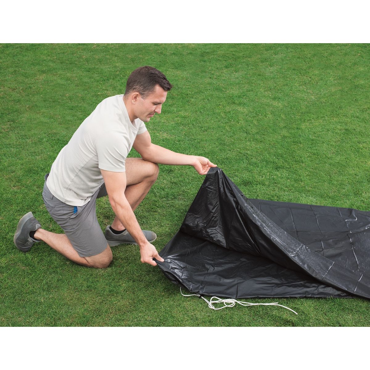 BESTWAY Bâche PVC 4 saisons pour Piscine Power/Frame ronde Diam 4,27m