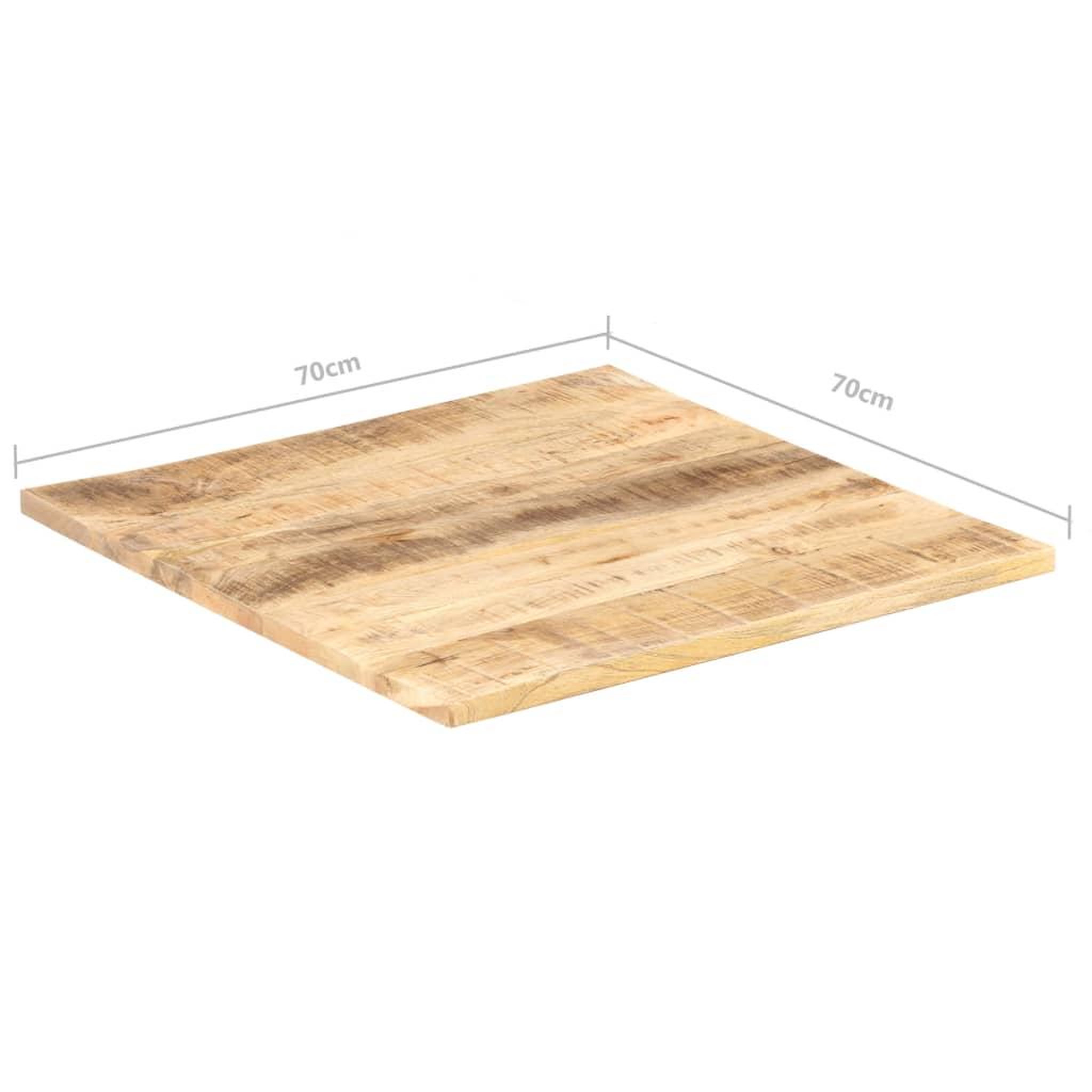 Voir la diapositive 6 : VIDAXL Dessus de table Bois de manguier solide 25-27 mm 70x70 cm