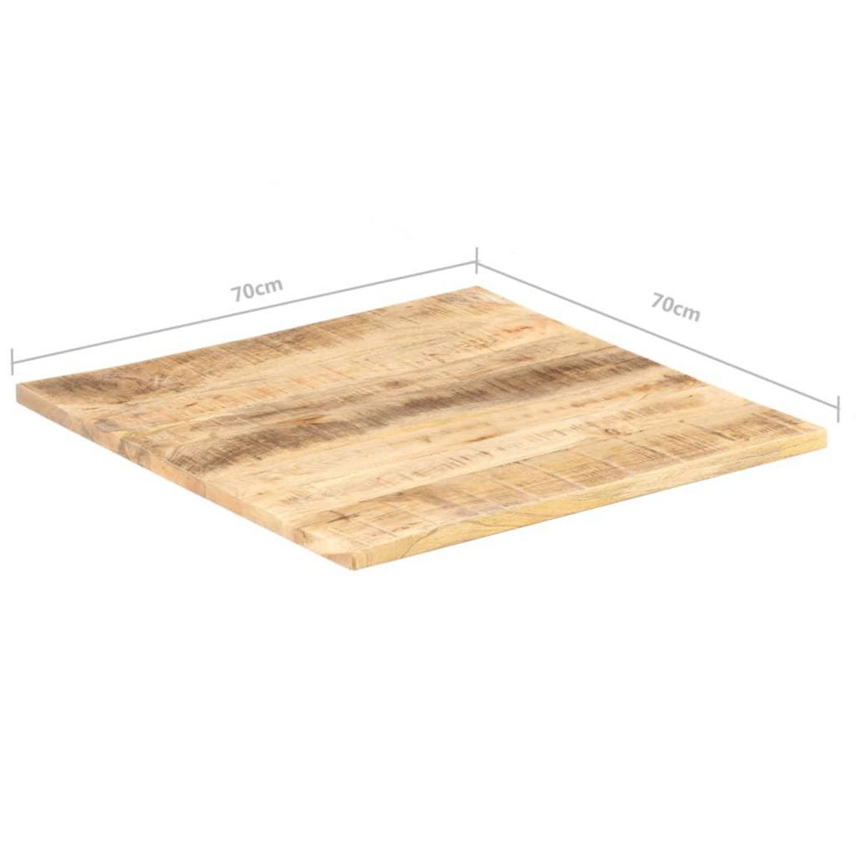 VIDAXL Dessus de table Bois de manguier solide 25-27 mm 70x70 cm
