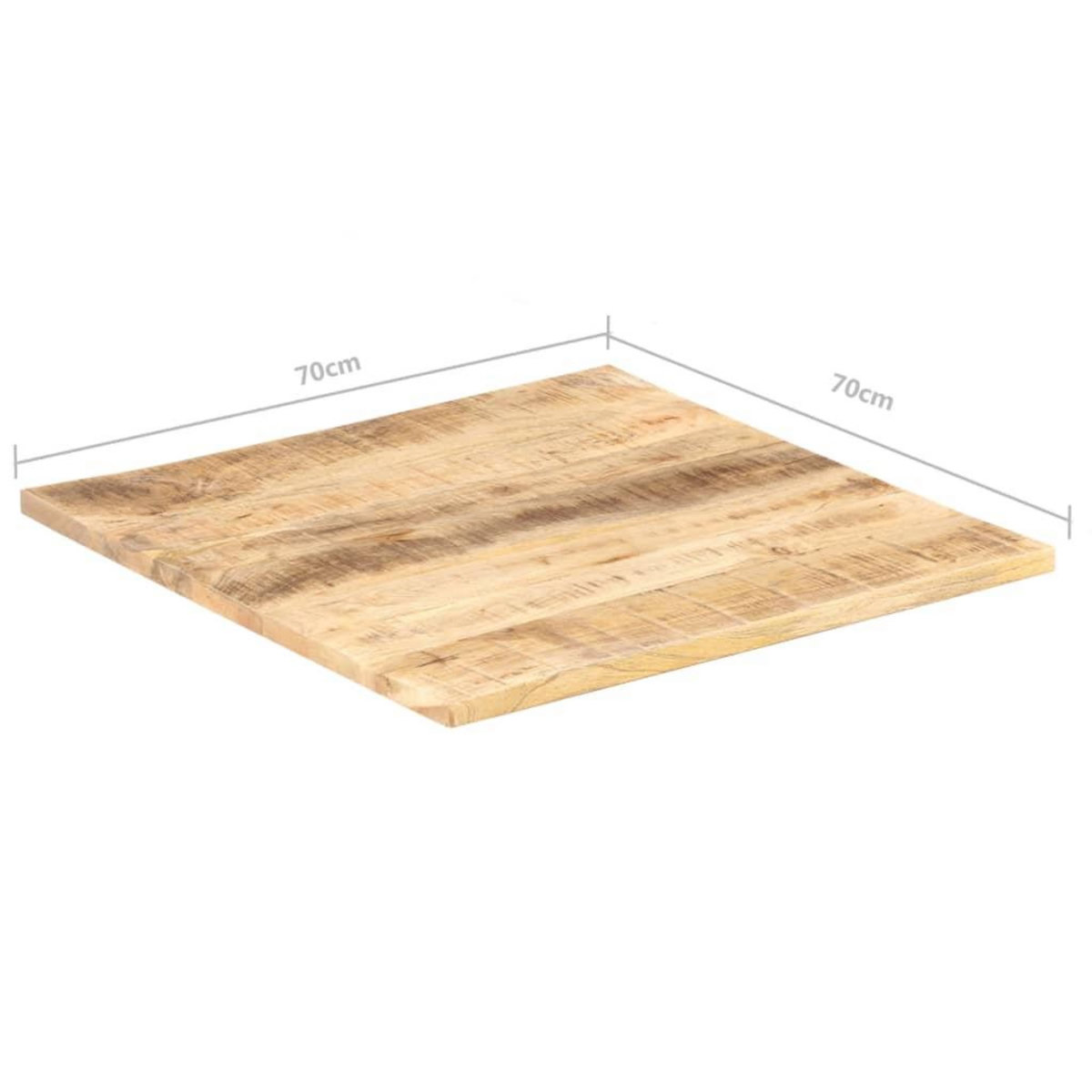 VIDAXL Dessus de table Bois de manguier solide 25-27 mm 70x70 cm