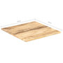 Voir la diapositive 6 : VIDAXL Dessus de table Bois de manguier solide 25-27 mm 70x70 cm