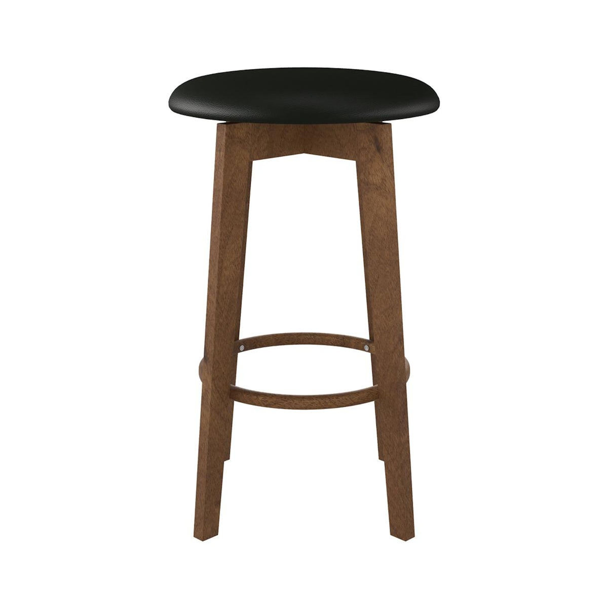 Rendez vous déco Lot de 2 tabourets pour îlot central 66 cm en cuir synthétique noir-Vahina