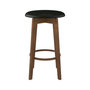 Voir la diapositive 2 : Rendez vous déco Lot de 2 tabourets pour îlot central 66 cm en cuir synthétique noir-Vahina
