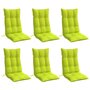 Voir la diapositive 3 : VIDAXL Coussins de chaise a dossier haut lot de 6 vert vif
