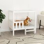 Voir la diapositive 1 : VIDAXL Lit pour chien Blanc 95,5x73,5x90 cm Bois de pin solide